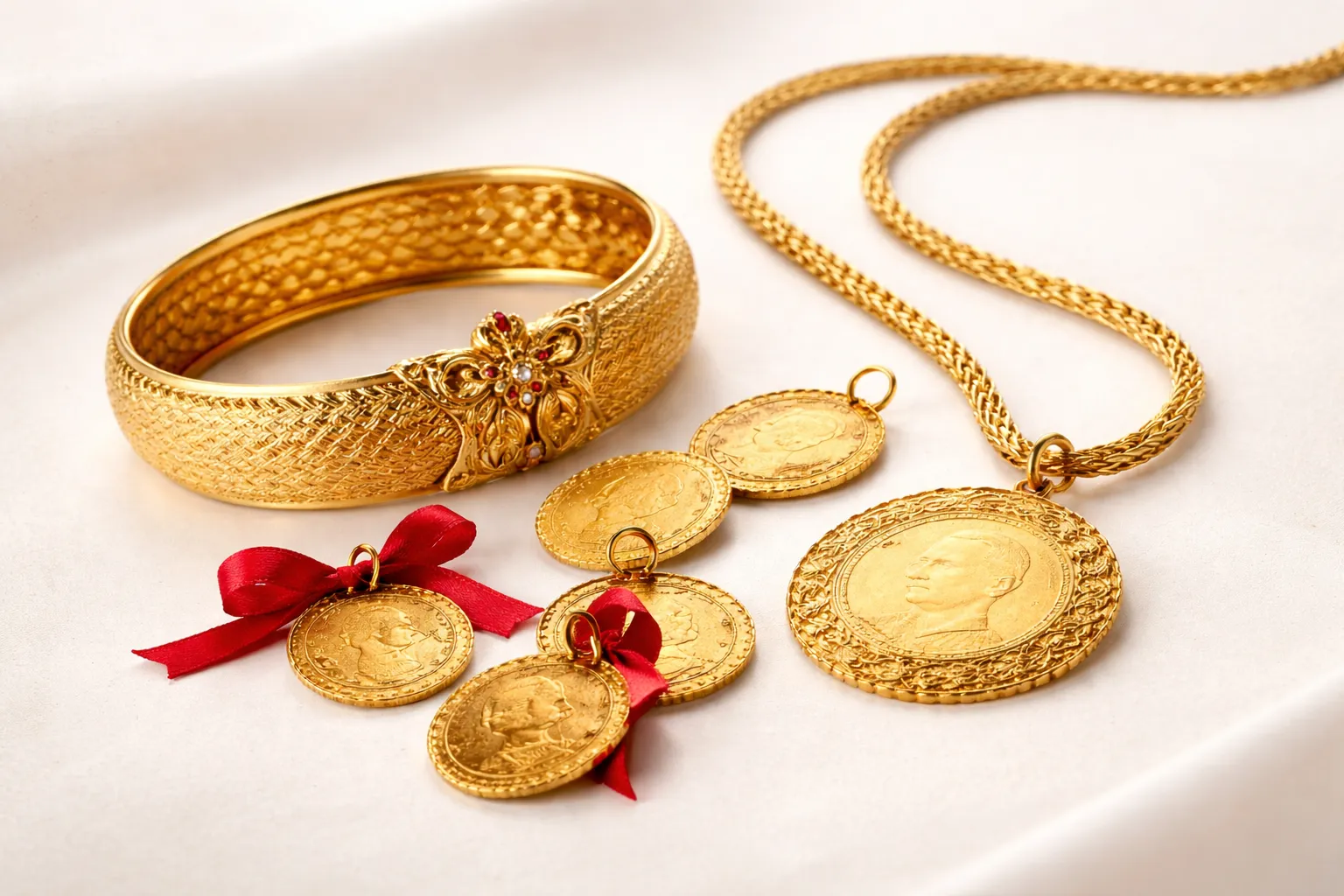 Turkish gold jewelry gifted for William and Yasemin’s wedding celebration on April 18, 2026